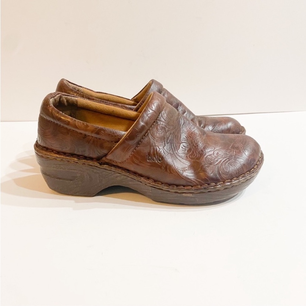 Bolo by Born - Embossed Western pattern clogs
